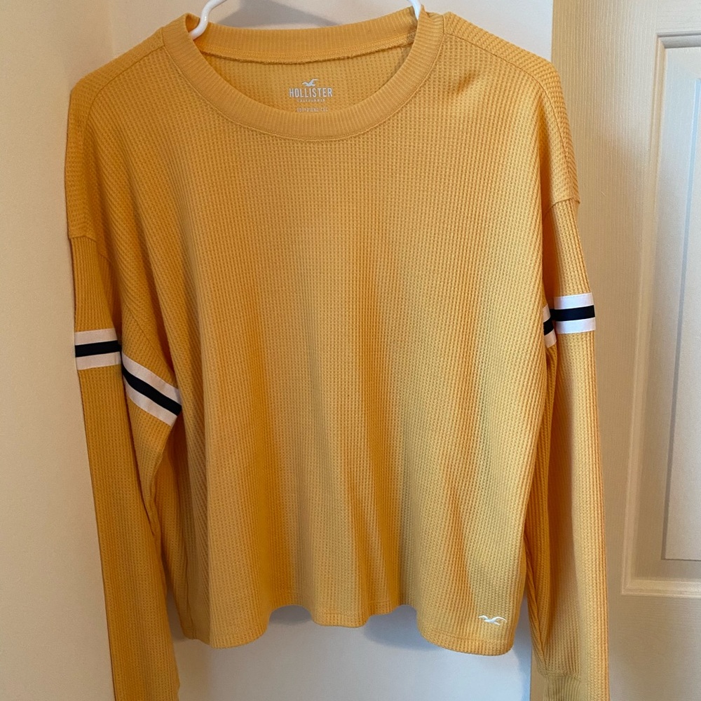 Yellow Hollister Boyfriend Waffle Tee